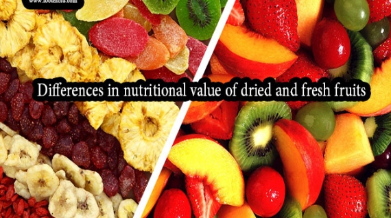 Differences in nutritional value of dried and fresh fruits