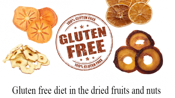 Gluten free diet in the dried fruits and nuts