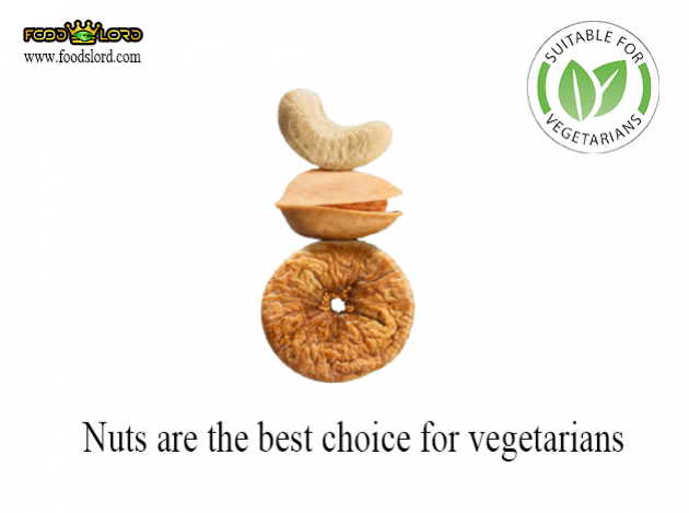 Nuts are the best choice for vegetarians